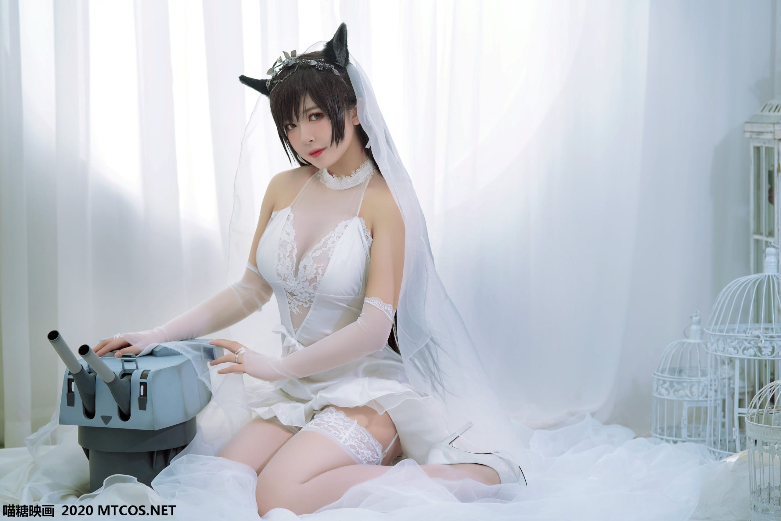 喵糖映画 VOL115 半半子婚纱爱宕-御萝圈-南仁的后花园~