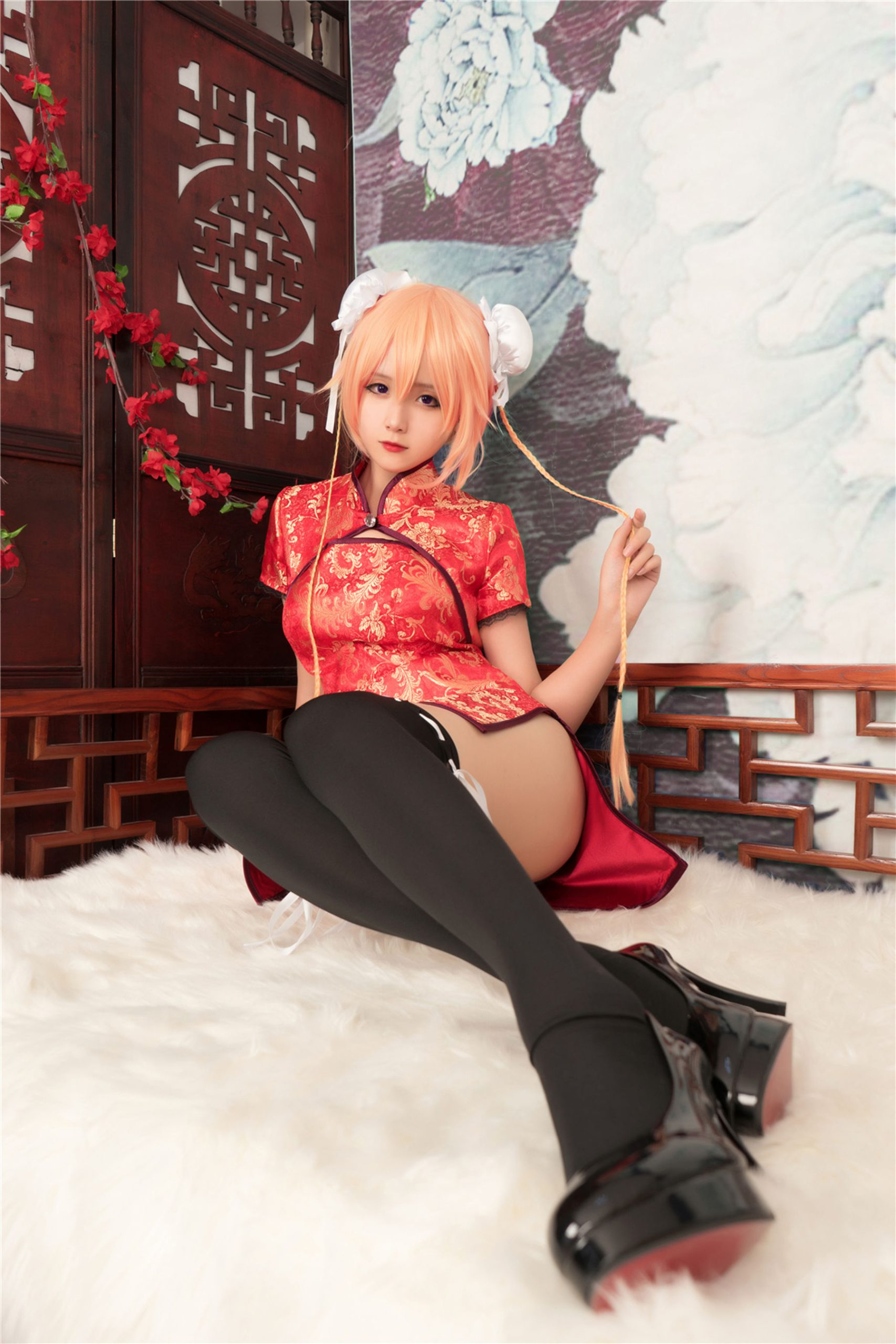 风之领域 NO164 秋楚楚 红旗袍黑丝COS-御萝圈-南仁的后花园~